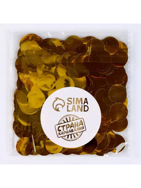 Sima Land "Конфетти круг", цвет золотой, 10 г