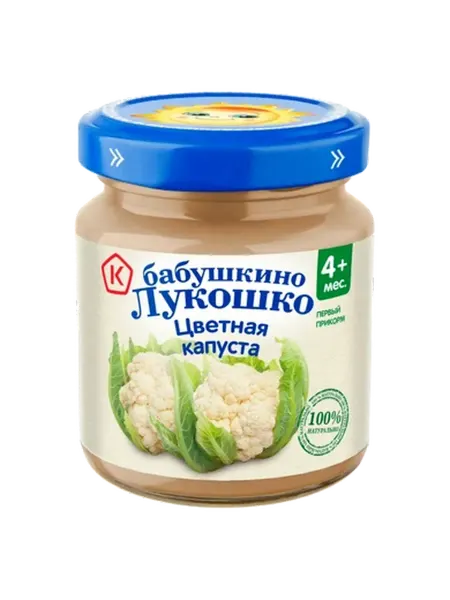 Бабушкино Лукошко Пюре цветная капуста 100г стекло
