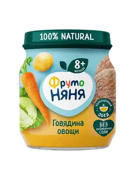 ФрутоНяня Пюре говядина овощи 100г
