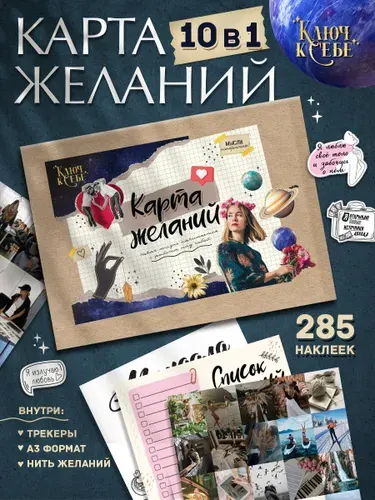 Карта желаний / Визуализация желаний / Подарочный набор для женщин, для творчества