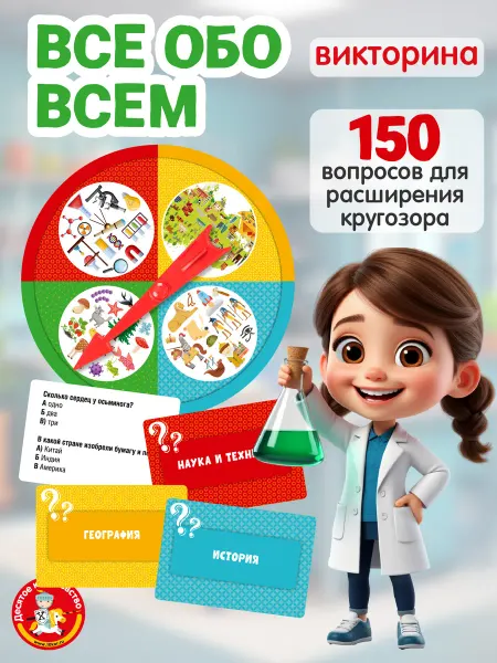 ДЕСЯТОЕ КОРОЛЕВСТВО Настольная игра викторина для детей "Все обо всем"