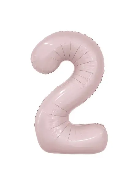 Holiville Шар цифра "2" Пыльная роза Slim ( 40" 102 см) AGURA