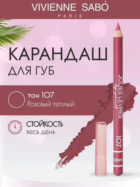 VIVIENNE SABO Косметический контурный карандаш для макияжа губ 107