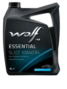 Wolf Essential 10W-40 Масло моторное, Полусинтетическое, 4 л