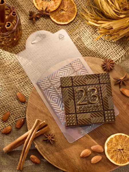 AnyMolds Пластиковая форма для мыла и шоколада 23 февраля 10см*10см