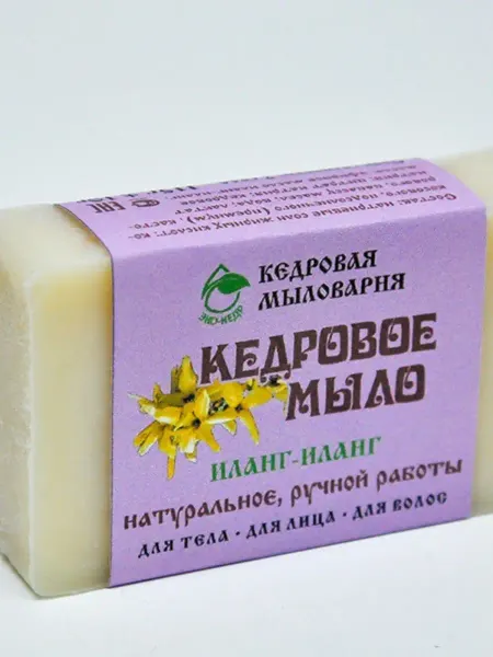 Эко лавка Пистимея Филаретова Мыло натуральное кедровое для тела лица иланг иланг 115г