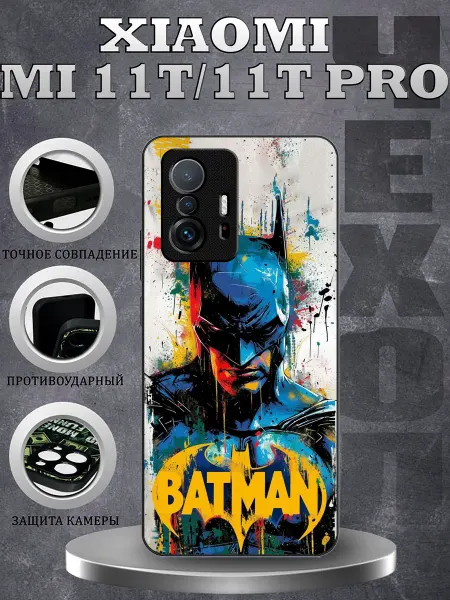 CasePhone67 Чехол на Xiaomi 11T принт с Бэтменом