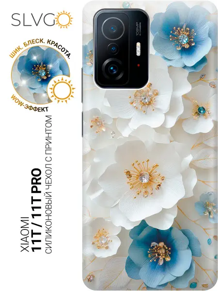 SLVGO Чехол на Xiaomi 11T, 11T Pro с цветами