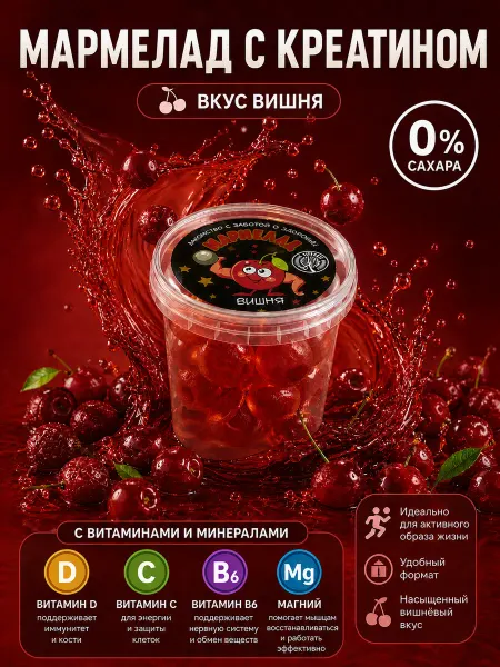 Белевские сладости Мармелад пектиновый с коллагеном и витаминами вишня