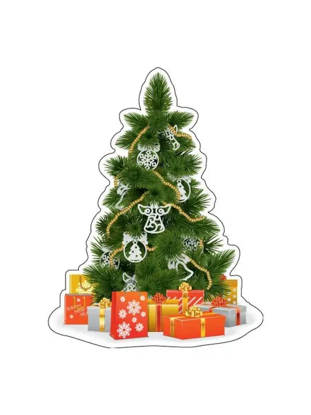 NakleikaShop Новогодняя наклейка Ёлочка 11х15 см