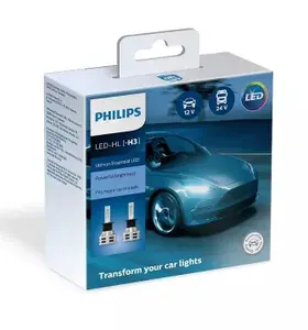 Лампы автомобильные PHILIPS H3 12/24V-LED (PK22s) 6500K 25W Ultinon Essential LED (2 шт.)