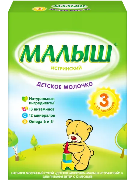 Молочко детское МАЛЫШ ИСТРИНСКИЙ 3, с 12 месяцев, 350г