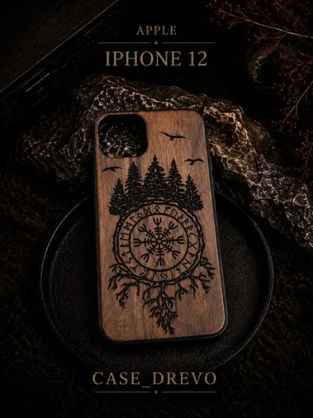 Case_Drevo Деревянный чехол на IPhone 12