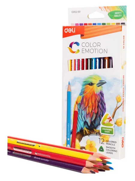 DELI Карандаши Color Emotion 12 цветов
