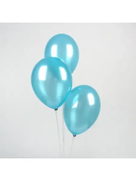 GLOBOS FESTIVAL S.A Шар латексный 12", металл, набор 50 шт, цвет бирюзовый