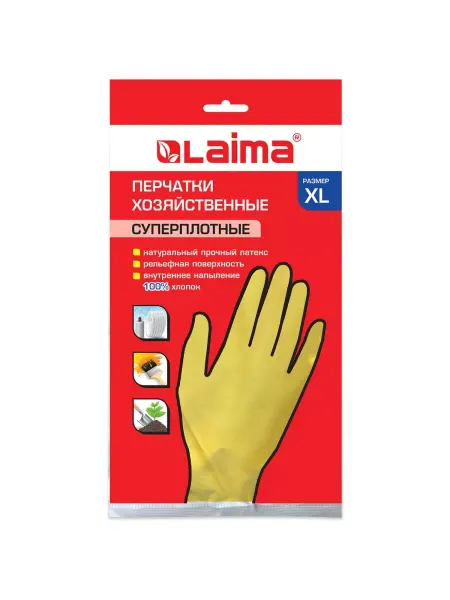 LAIMA Перчатки хозяйственные латексные 12 упаковок