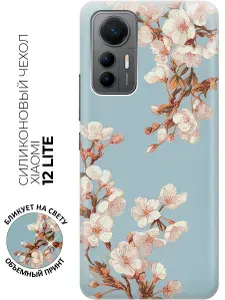 Силиконовый чехол на Xiaomi 12 Lite с принтом "Вишнёвая дымка"