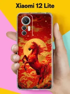 Новогодний чехол на Xiaomi 12 Lite Лунный скакун для Сяоми 12 Лайт
