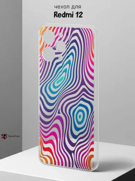 QuestCase Чехол на Redmi 12 с принтом Узоры
