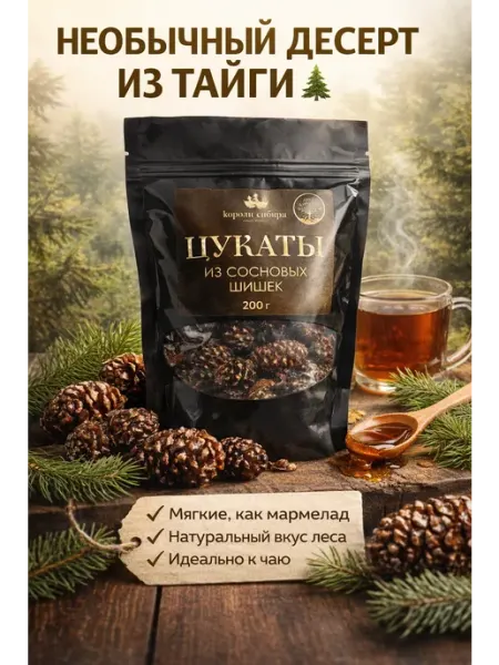 Энергия Леса Цукаты сосновой шишки полезные и натуральные вкусняшки