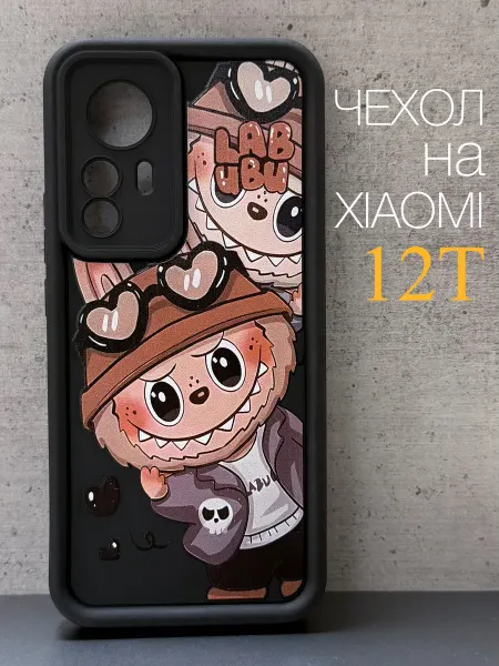 CRAZY CAT Чехол на Xiaomi 12T Labubu Коричневая (3)