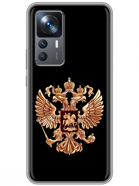 360skin Чехол на Xiaomi 12T Флаг Герб России (мужской)