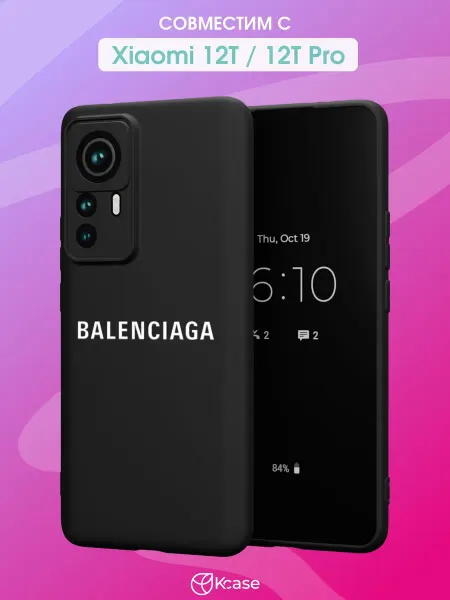 Kcase Чехол на Xiaomi 12T 12T Pro с принтом BALENCIAGA