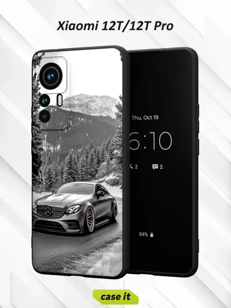 Case it Чехол на Xiaomi 12T 12T Pro с принтом Mercedes E-Class Coupe