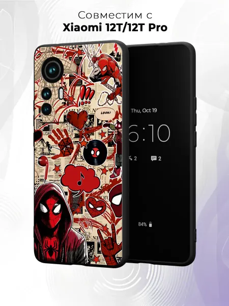 Case it Чехол на Xiaomi 12T 12T Pro с принтом Человек-паук