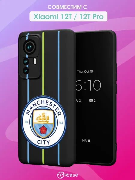 Kcase Чехол на Xiaomi 12T 12T Pro с принтом Manchester city