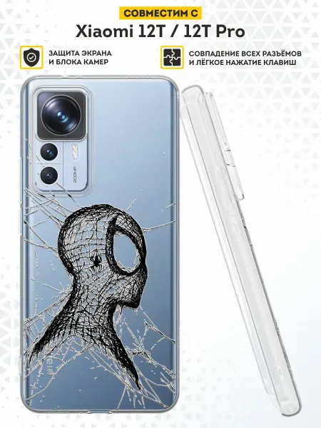 DesignOnCase Чехол на Xiaomi 12T 12T Pro с принтом Spider man