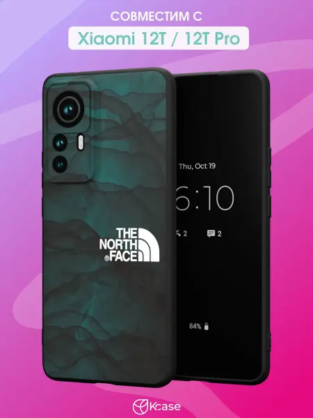 Kcase Чехол на Xiaomi 12T 12T Pro с принтом THE NORTH FACE