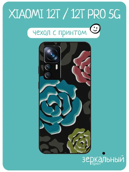 INCoverCase Чехол на Xiaomi 12T цветочные узоры