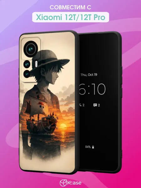 Kcase Чехол на Xiaomi 12T 12T Pro с принтом Луффи