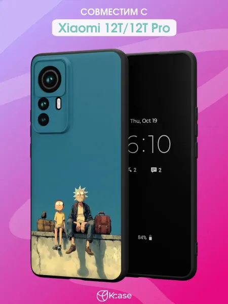 Kcase Чехол на Xiaomi 12T 12T Pro с принтом Рик и Морти