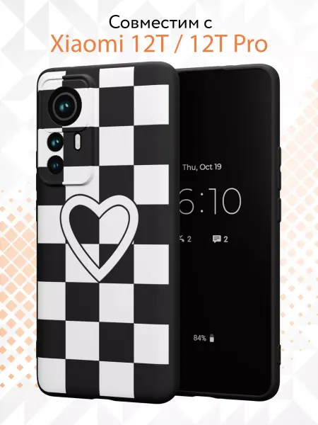 Kvinix Чехол на Xiaomi 12T 12T Pro с принтом Сердце