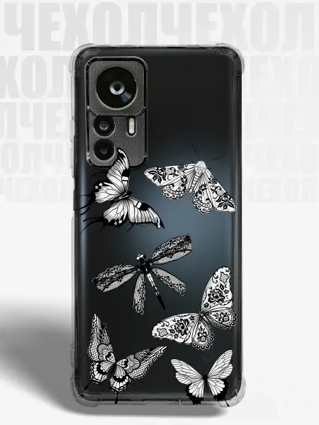 TUDOR. Чехол на Xiaomi 12T 12T Pro y2k бабочки