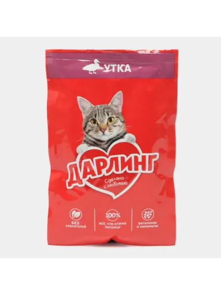 Дарлинг корм кошки Влажный корм для кошек с уткой в подливе 5 шт