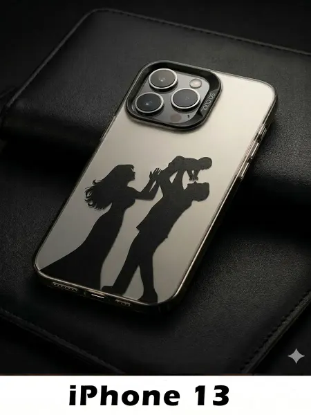 Чехол на iphone 13 с романтическим силуэтным принтом