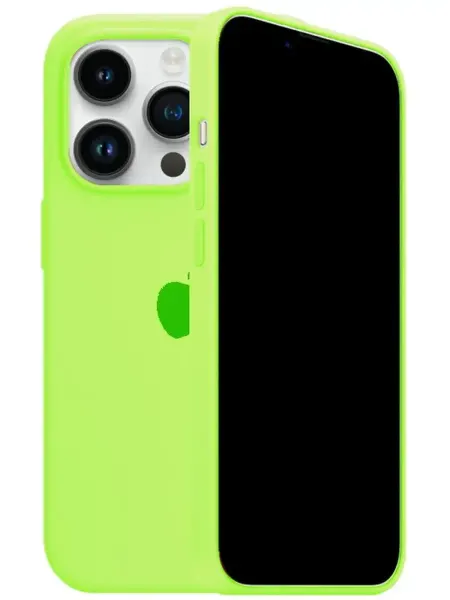 Apple Чехол на iPhone 14 Pro силиконовый матовый с логотипом Айфон