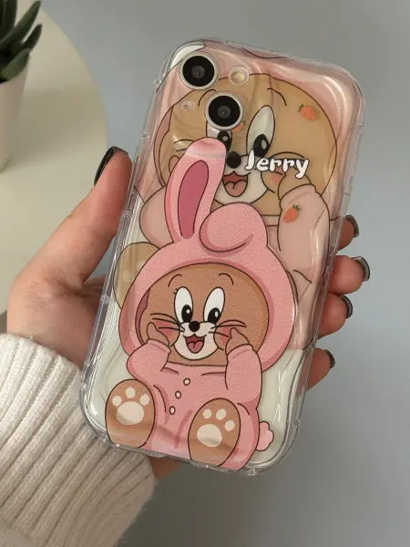CaseLove Чехол на iPhone 14 с принтом Джерри прозрачный