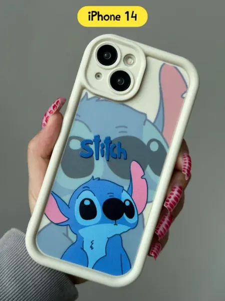 CaseLove Чехол на iPhone 14 с принтом Стич силиконовый