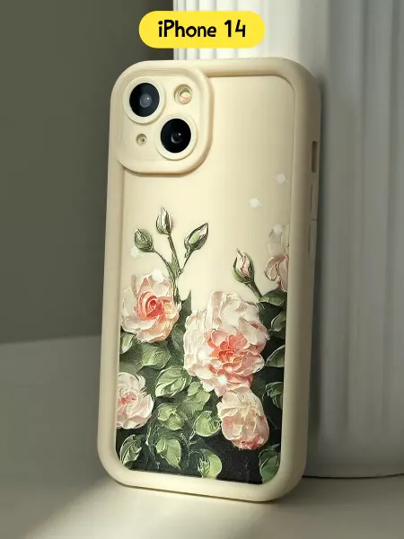 CaseLove Чехол на iPhone 14 прозрачный с принтом Цветы