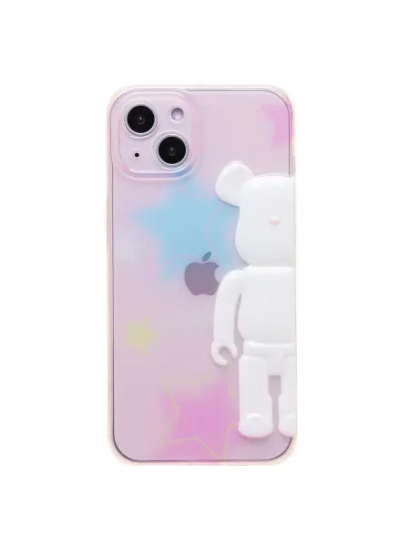 Promise mobile Чехол iPhone 14 силиконовый Мишка разноцветный