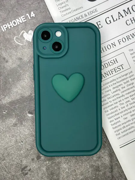 Стильные чехлы Iphone Чехол на айфон 14 с объемным сердцем