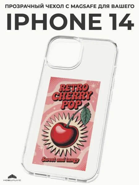 Мобилиус Чехол-бампер на iPhone 14 с принтом Вкладыш