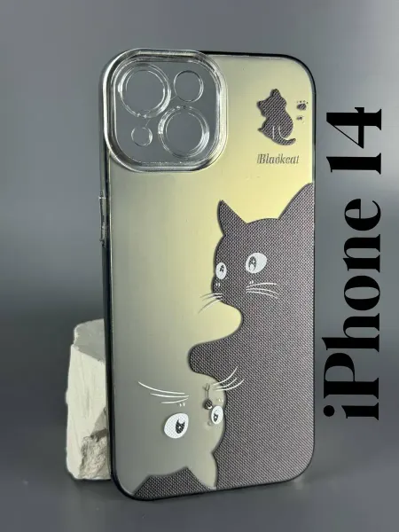 Чехол на iPhone 14, с принтом котики