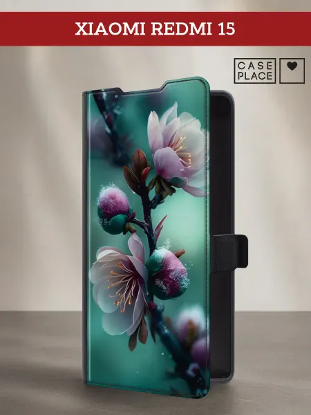 Case Place Чехол-книжка на Xiaomi Redmi 15 новогодний
