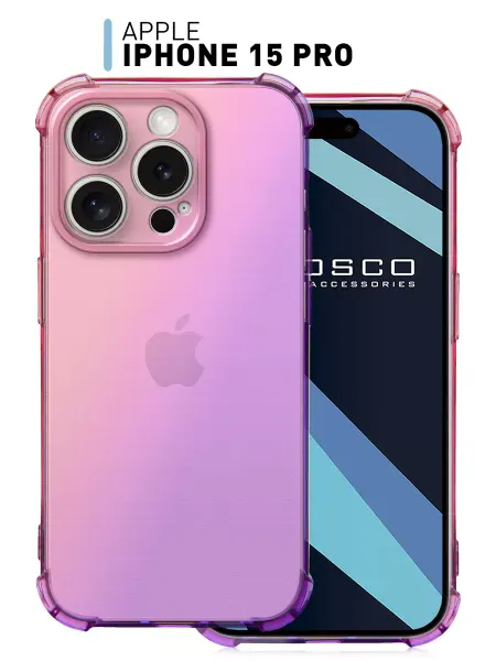 Rosco Чехол на iPhone 15 Pro розовый градиент