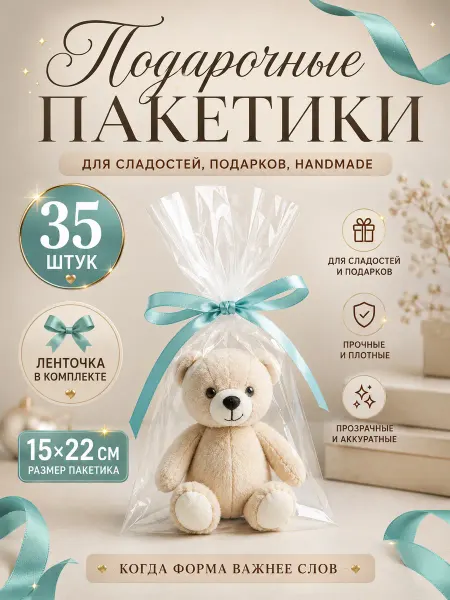 AKIPAKI Пакетики для подарков и сладостей 15×22 см